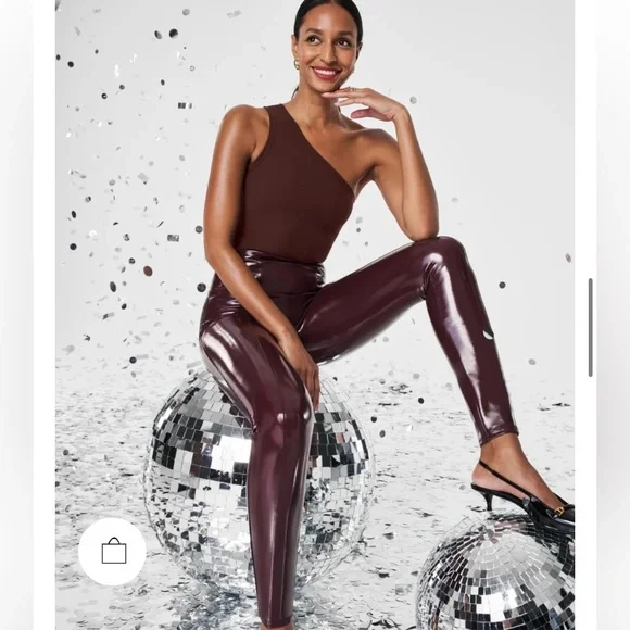Spanx Shape Faux Leather patent leggings - Picture 1 of 7